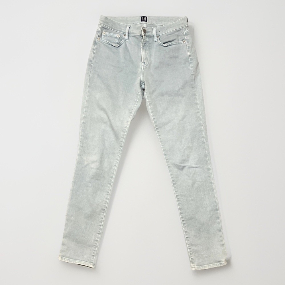 Gap True Skinny Mid Rise Denim Jeans - Size 26 - Light Wash